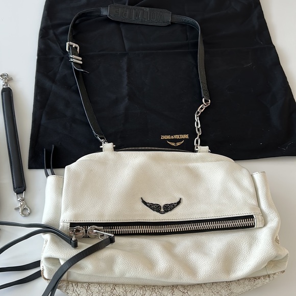 Zadig& Voltaire twin’s zip grained leather handbag - Picture 10 of 15